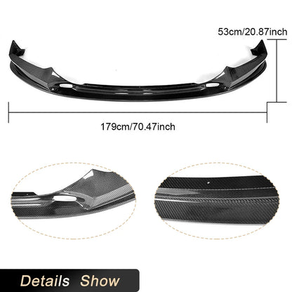 For BMW 5 Series G30 G31 Front Bumper Lip Spoiler Full Carbon