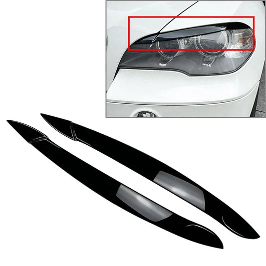 For BMW X5 E70 2008 2009 Headlight Eyelid Eyebrows Lid Cover