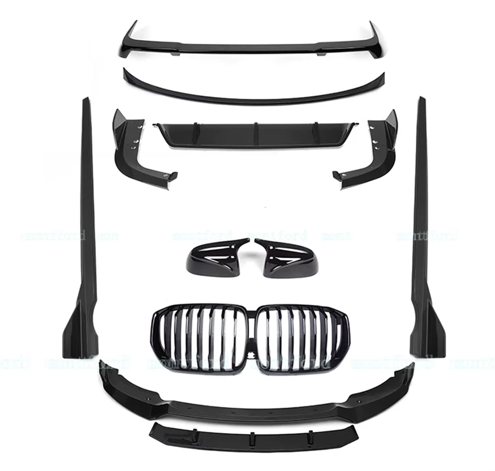 For BMW X5 G05 2018-2023 Black Aoro Kits Front Splitter Side