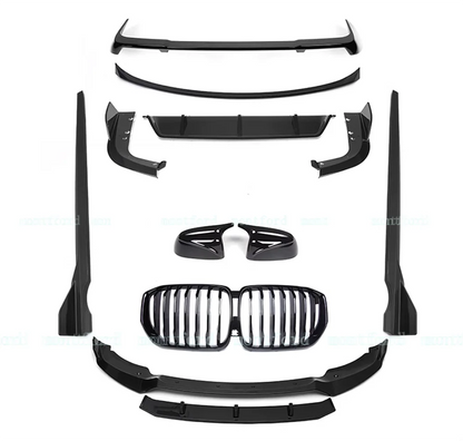 For BMW X5 G05 2018-2023 Black Aoro Kits Front Splitter Side