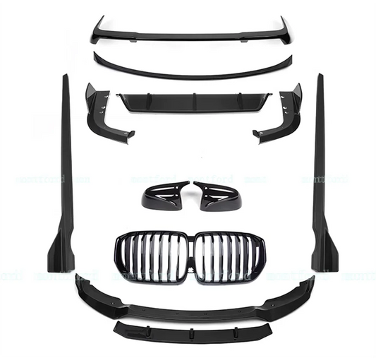 For BMW X5 G05 2018-2023 Black Aoro Kits Front Splitter Side