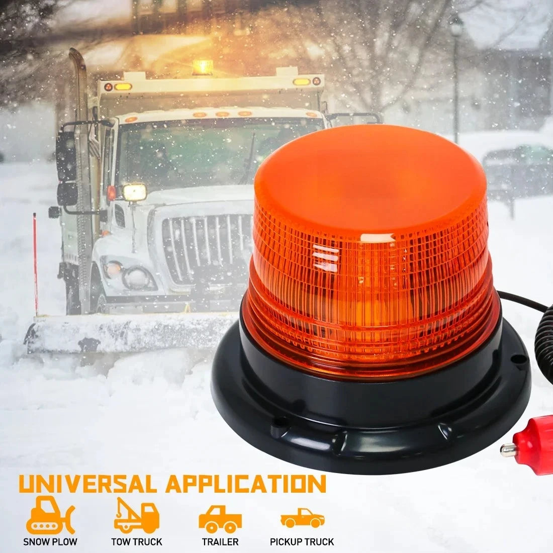 For Security Auto 12V-80V Truck Roof Warning Strobe Emergency