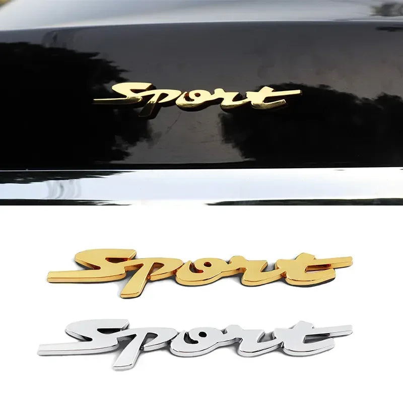 3D Metal Chrome Racing Sport Emblem Sticker Self Adhesive