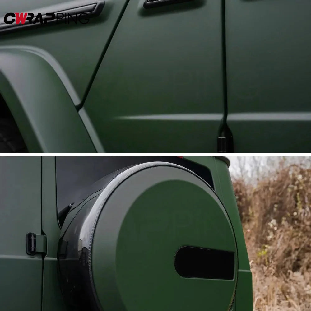 Body Matte Vinyl Film Sticker Dark Green Wrap Foil