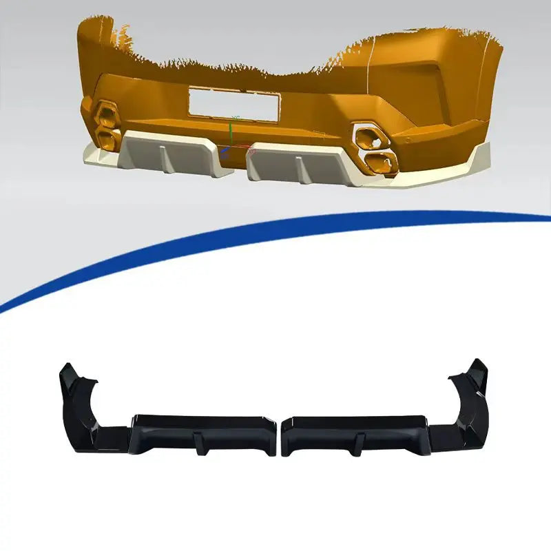 For BMW G09 Xm M Sport 2023 Up Mp Rear Diffuser Bumper Lip Body