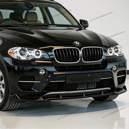 For BMW X5 E70 Standard 2010-2013 Gloss Black Mt Front Bumper