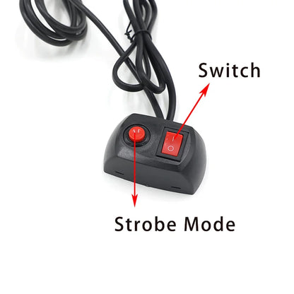 Warning Strobe Strip 8LED Remote Control Daytime Running Flashing