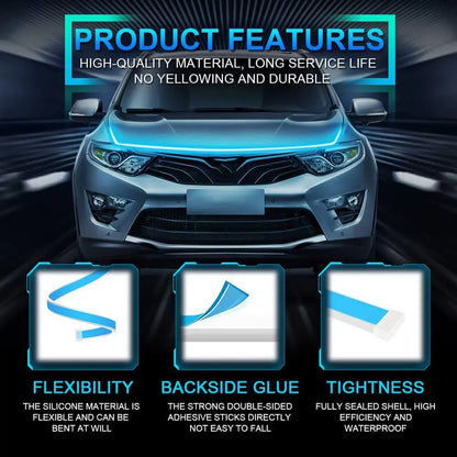 120CM Hood Daytime Running Strip Lighting Flexible Ambient Neon