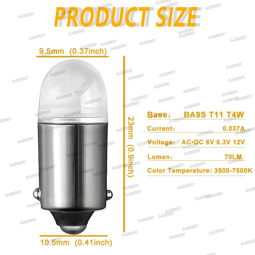 4P Ac 6V 6.3v 12V No Polar T11 H6W