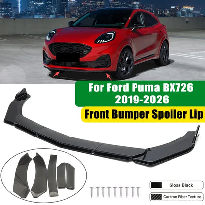 For Ford Puma BX726 2019-2026 5PCS ABS Front Bumper Lip Spoiler