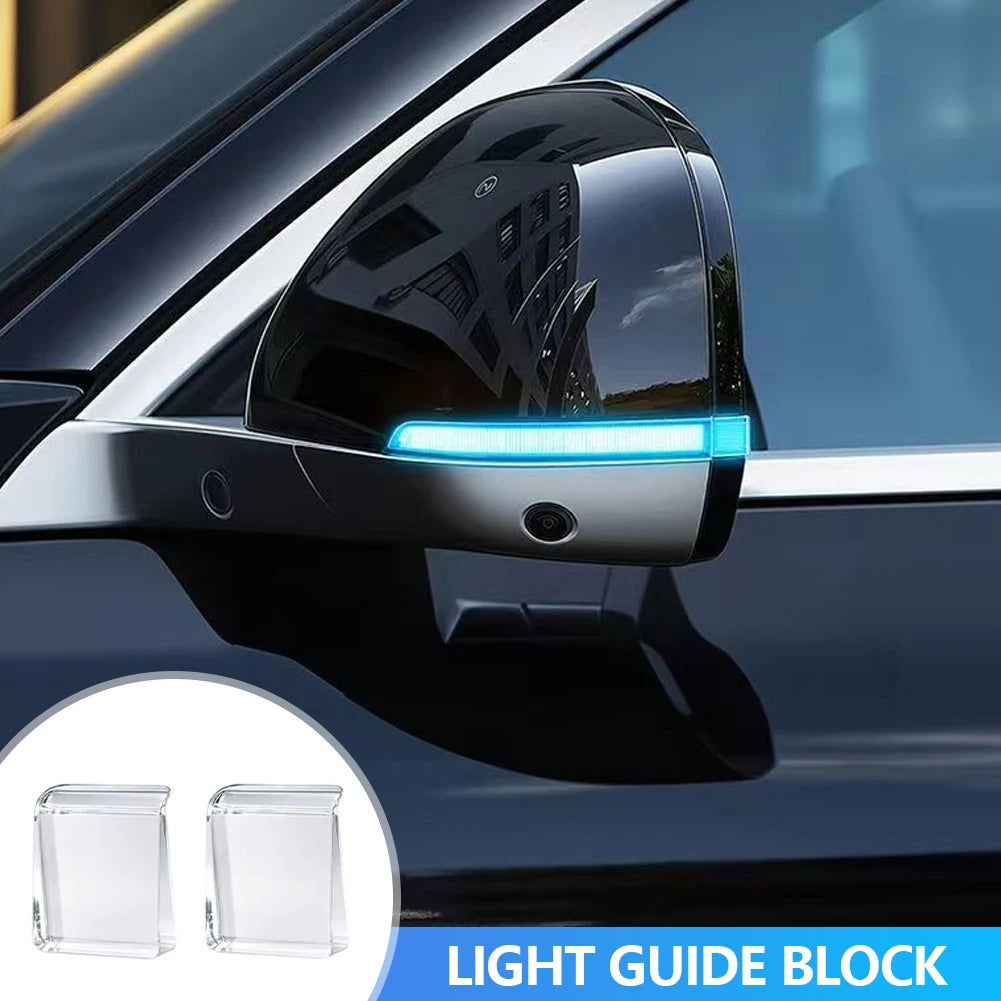 2PCS Rearview Mirror Little Blue Guide Block Assisted Driving