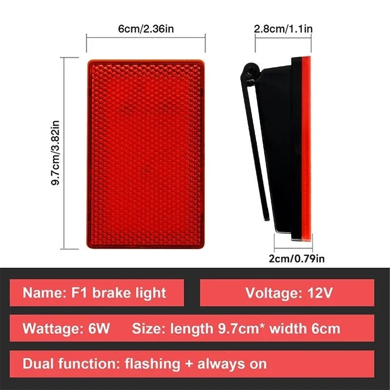 15LED Rear Tail F1 Brake Pilot 12V Flash Warning