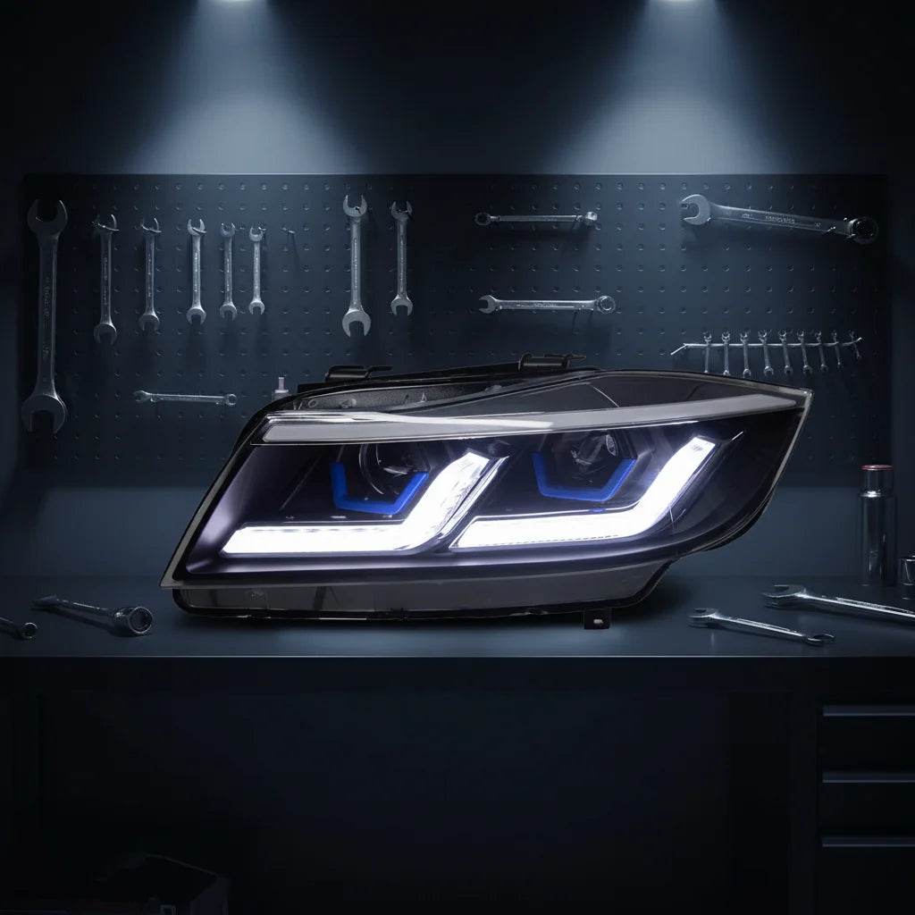 For BMW E90 Headlight Projector Lens Series 330I 320I Signal