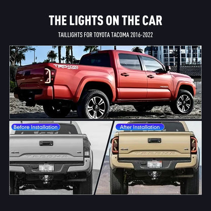 For Toyota Tacoma 2016-2022 Drl Reverse Pair Tail Brake Turning