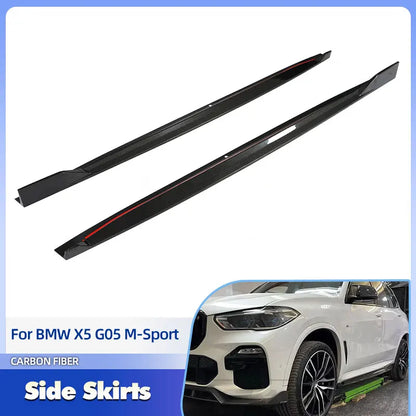 For BMW X5 G05 M-Sport 4-Door Side Skirts Extensions Carbon