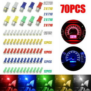 70PCS t5+t10 5050 Smd Instrument Panel Cluster Dash Indicator