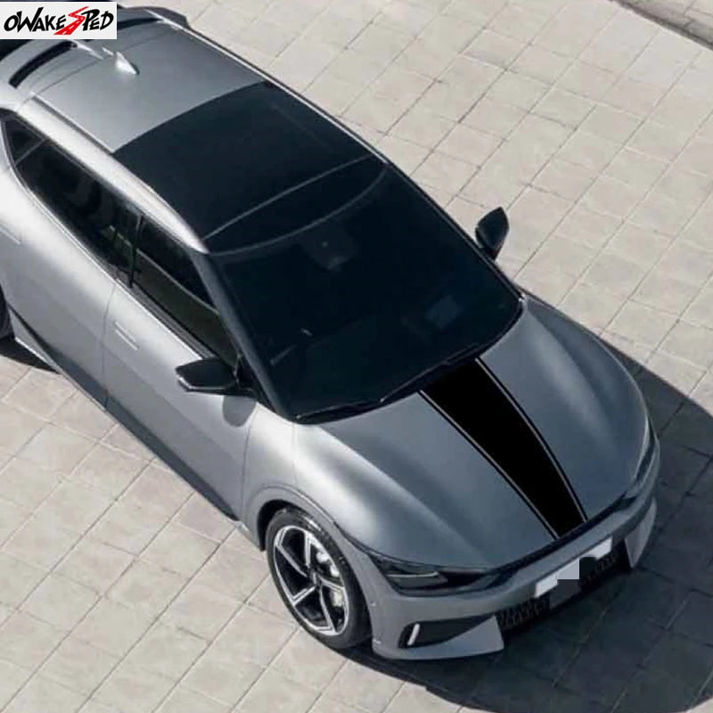 For Kia EV6 Gt GT-LINE Racing Sport Stripes Hood Bonnet Sticker