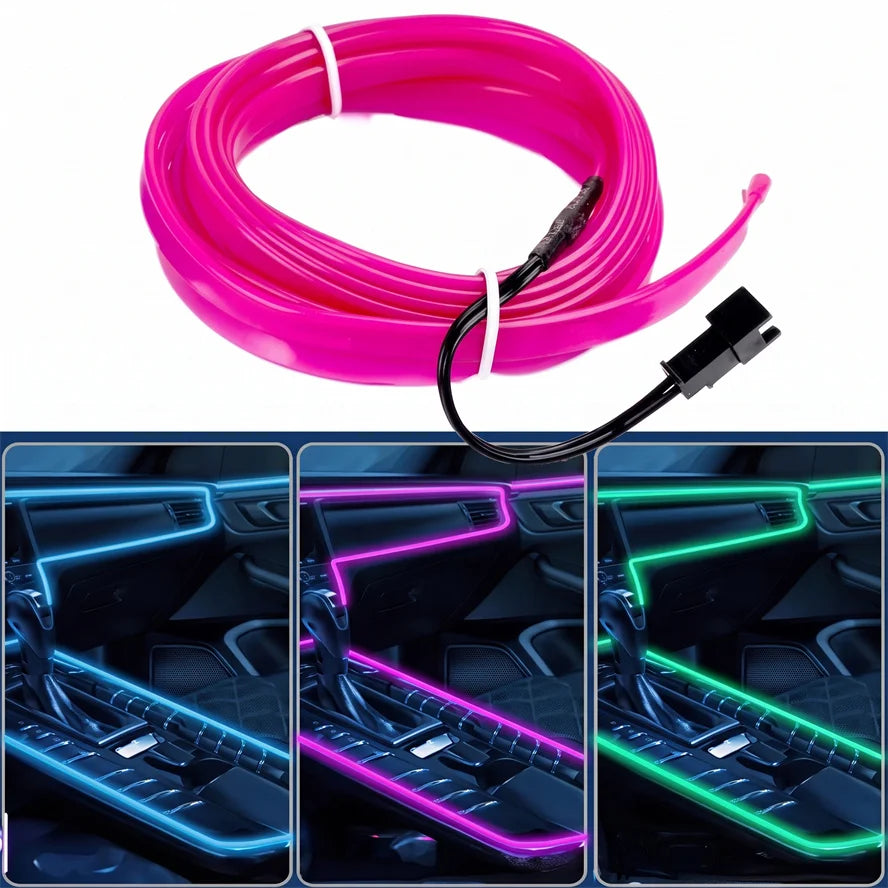 1-5m Multicolor Strip Flexibleneon El Wire Interior Ambient Party