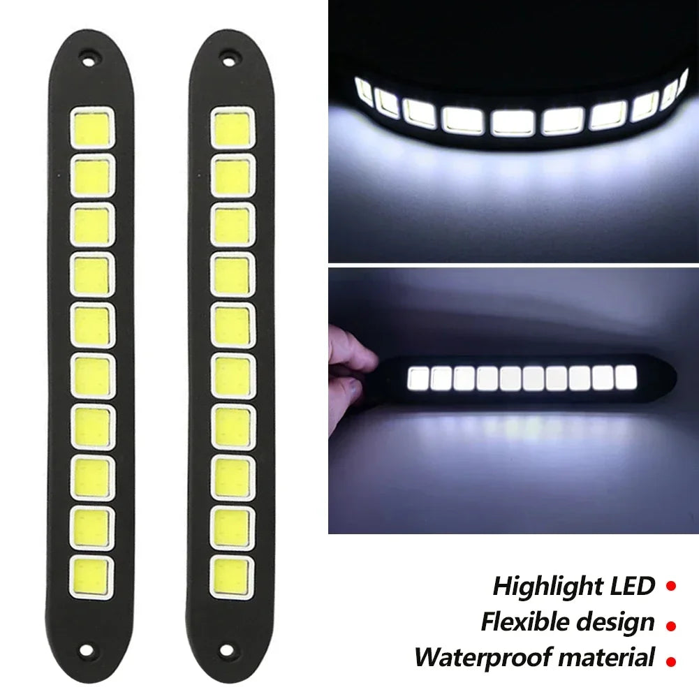 2PCS Daytime Running Drl Waterproof Flexible Silicone Cob