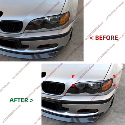 For BMW 3 Series E46 Facelift Headlight Eyebrows 2001-2006