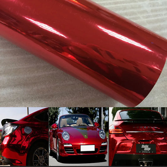 Newest Stretchable Waterproof Uv Protected Red Chrome Mirror