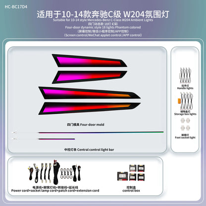 For Benz C W204 Ambient Light Ambient Lighting Kit Special Mold
