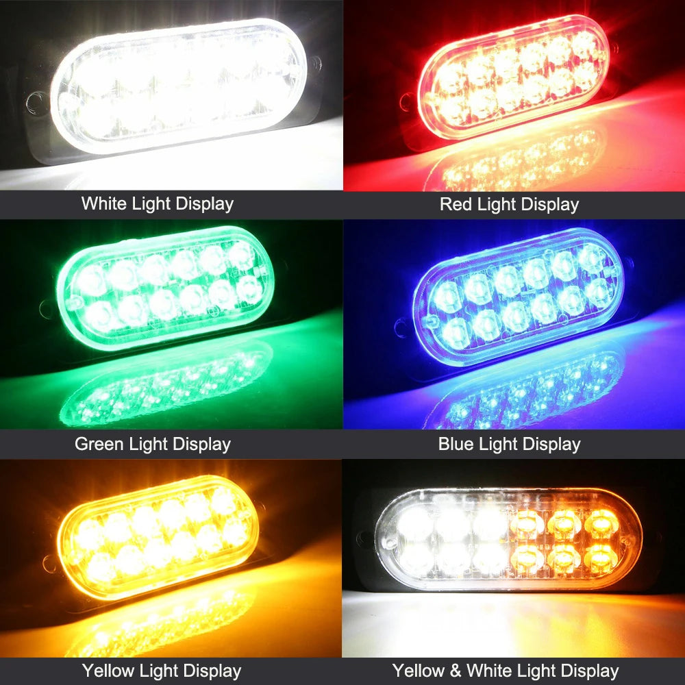 For Auto Drl 12 Strobe Emergency Flashing Beacon Warning 12V 24V