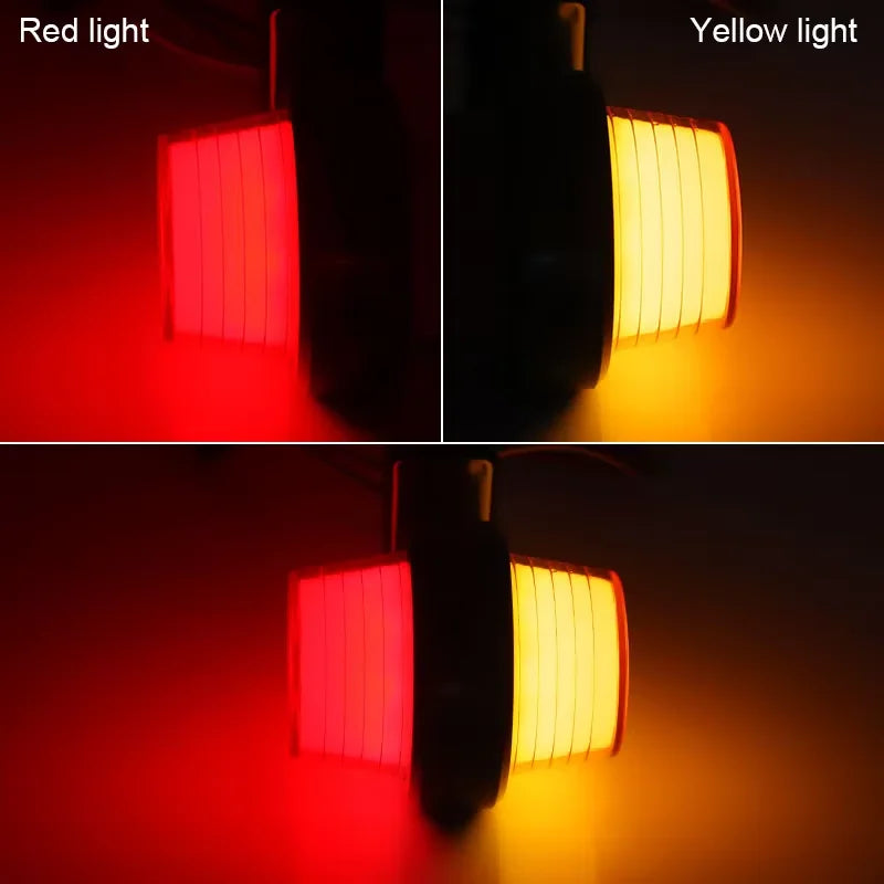 4PCS Red Amber Truck Side Marker Trailer Signal Taillight
