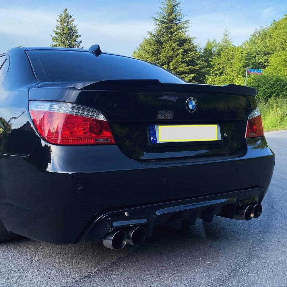 For BMW E60 E61 5 Series Mp Gloss Black Rear Bumper Diffuser M