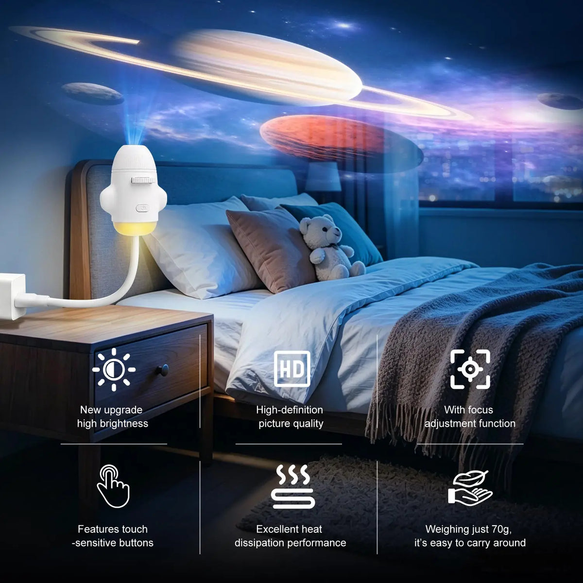 2-in-1 USB Ambient Replaceable multi-lamp Films Atmosphere