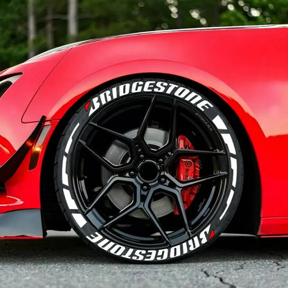 For Auto Rubber Tire Letter Stickers 3D Waterproof Wheels