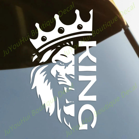 Fuyoohi Exterior Decal Lion A Crown King Vinyl Sticker