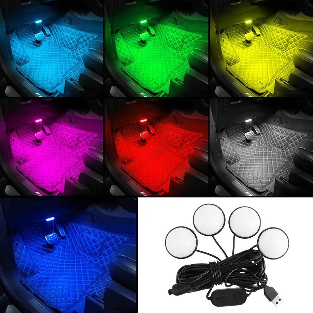 RGB Foot Ambient Night USB Neon Mood Interior Environment