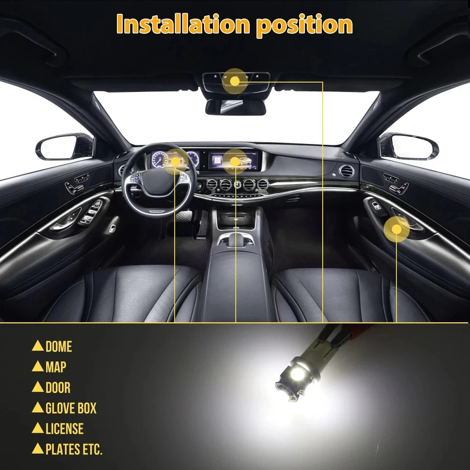 Interior Combo Map Dome Door Trunk License Plate Bulbs