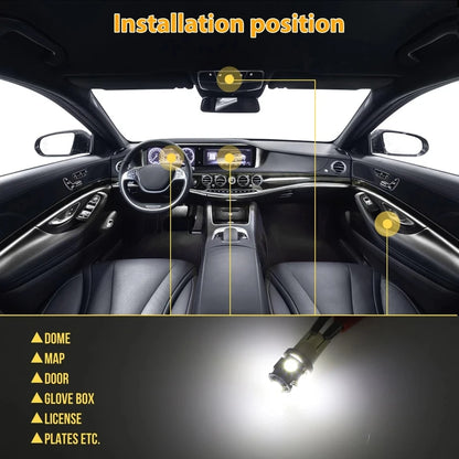 Interior Combo Map Dome Door Trunk License Plate Bulbs