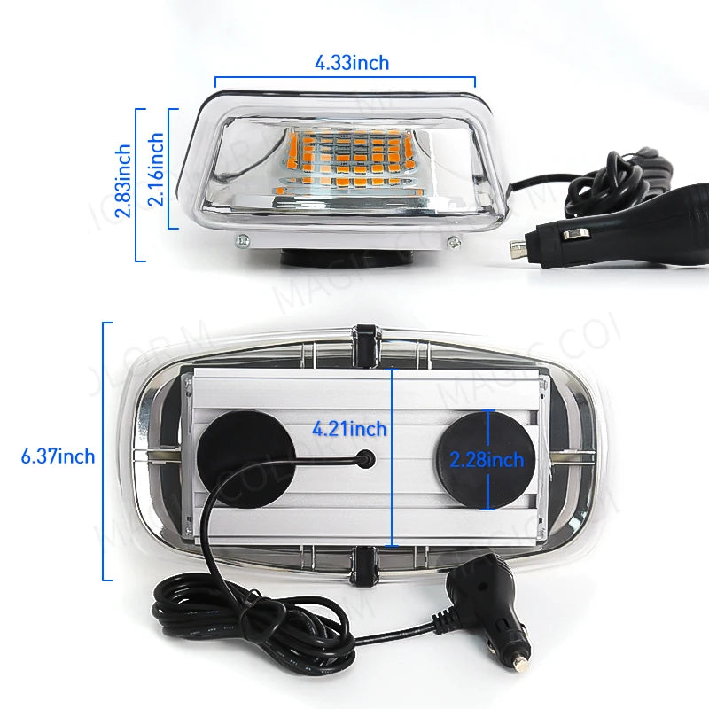 72SMD Strobe Roof Becaon Traffic Bright Magnetic Warning