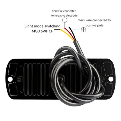 For Motorcycle Trailer Dc 12-24v Strobe Warning 12W Grill