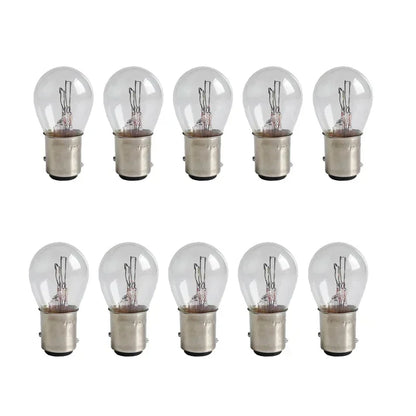 10PCS dc12v 380 bay15d 1157 5W Natural White Glass