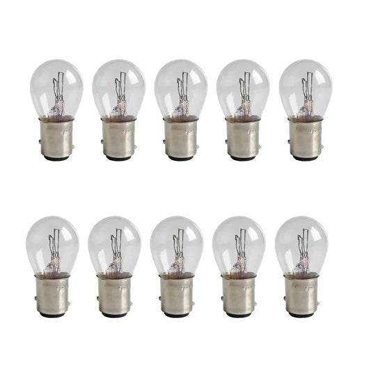 10PCS dc12v 380 bay15d 1157 5W Natural White Glass