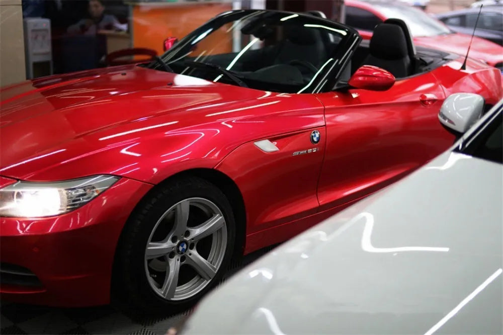 For Motor Auto Graphic Ultra Red Glossy Metallic Vinyl Wrap Film