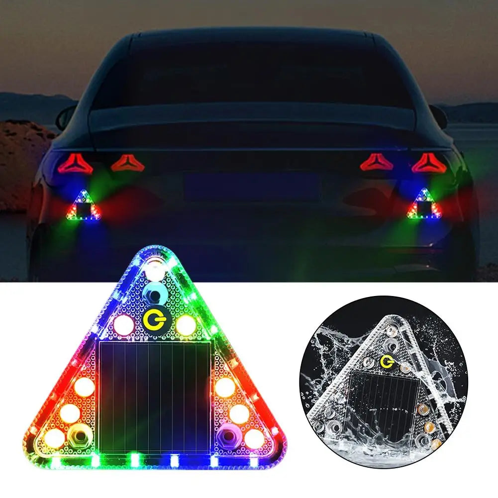 Solar Flashing Warning Truck Trailer Motorcycle anti-collision