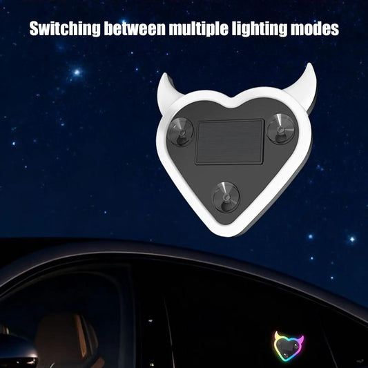 For Dashboard Heart Shape Solar Rechargeable Neon Ambient
