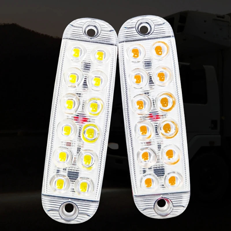 12 Strobe Side Warning Grille Flashing Lightbar Truck Signal