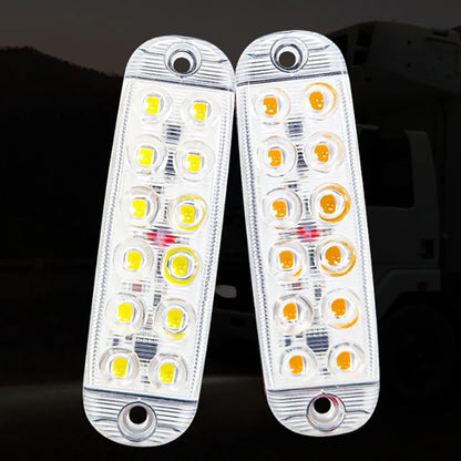 12 Strobe Side Warning Grille Flashing Lightbar Truck Signal
