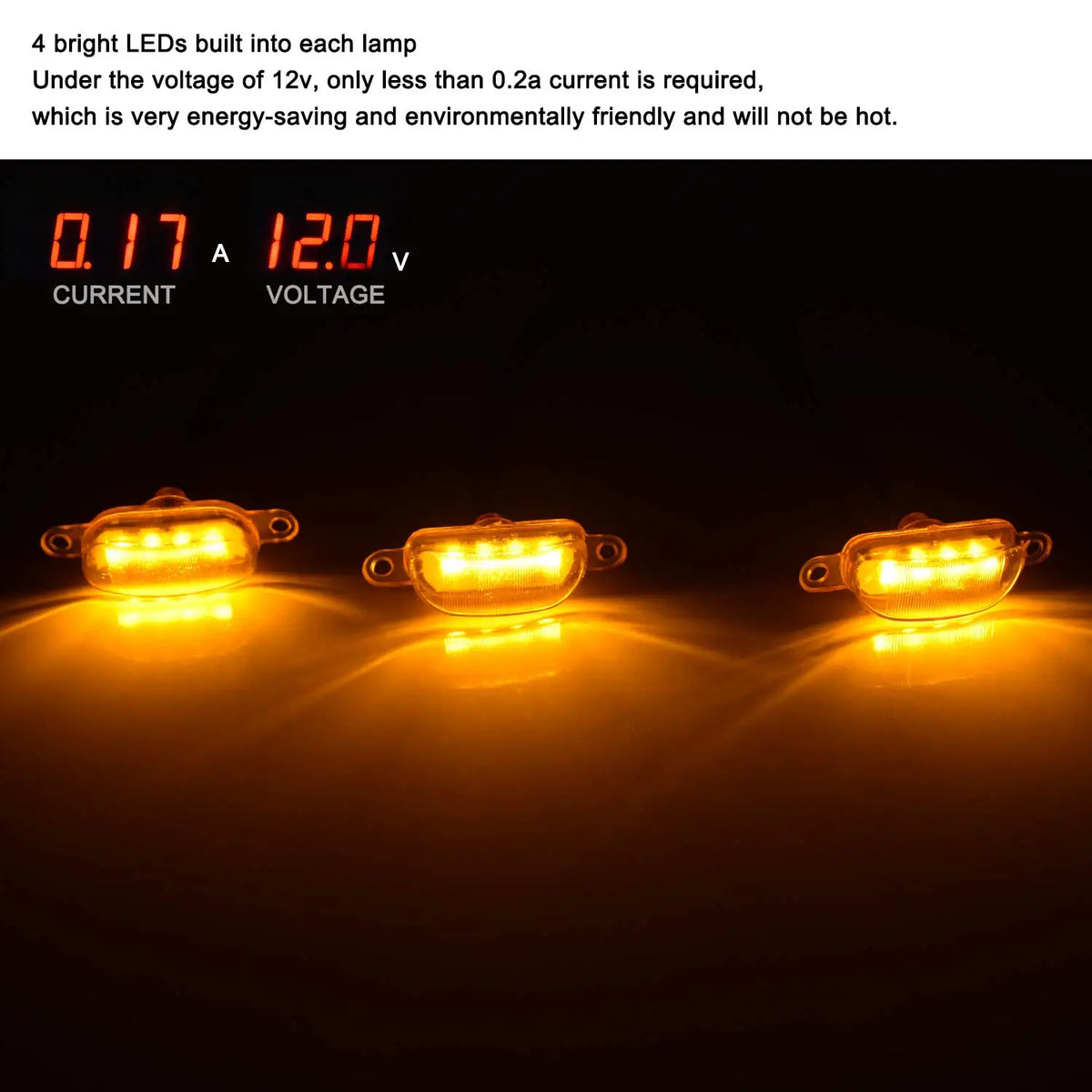 For Ford Raptor F150 F250 F350 Amber 3PCS Front Grille Raptor
