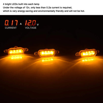 For Ford Raptor F150 F250 F350 Amber 3PCS Front Grille Raptor
