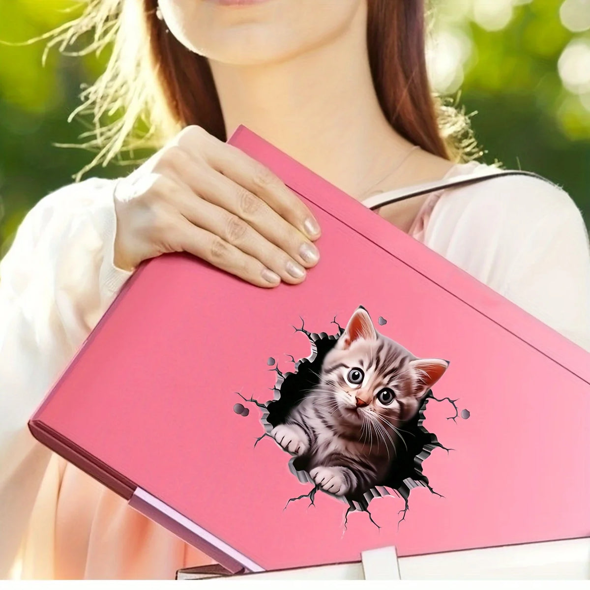 For Window Bumper Cute Durable 3D Cat Pattern Sticker Body