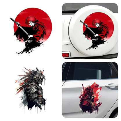 Japanese Samurai Vinyl Sticker Occlusion Scratch Decal