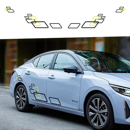 2PCS Side Decal Sports Racing Personalized Design Waterproof