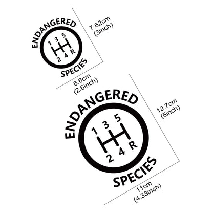 Speed Manual Endangered Species Funny Creative Sticker Window